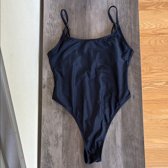 wild fable Other - Wild Fable Black High Cut Cheeky One-Piece Swimsuit Size Small (4-6)